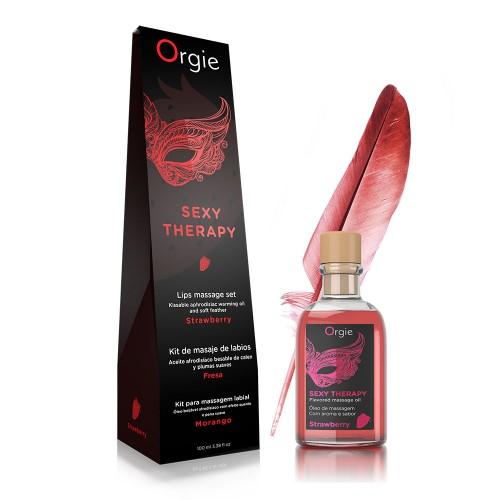 ORGIE Lips Massage Kit 草苺味可食用按摩油連挑逗羽毛套裝 100 毫升 按摩油 購買