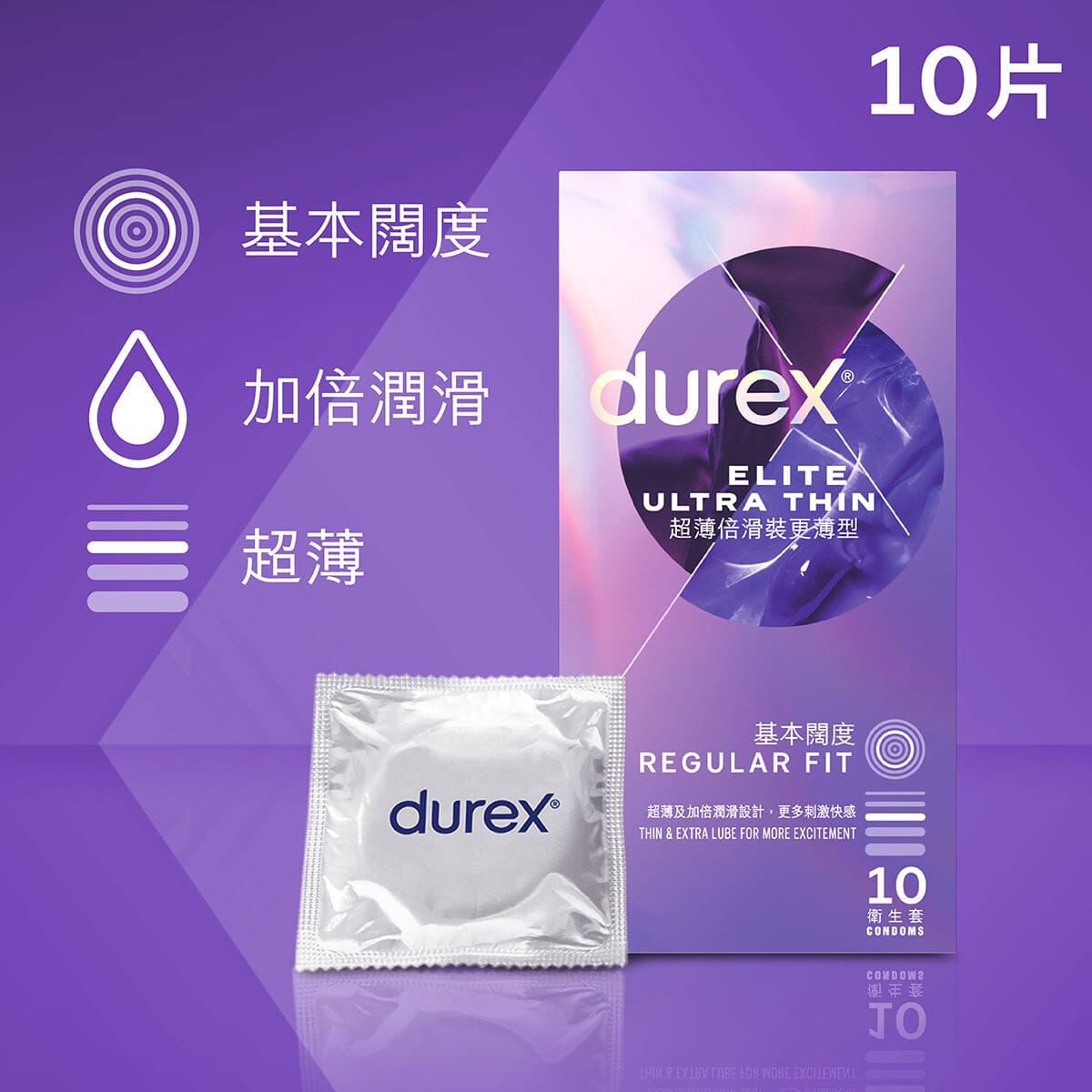 DUREX 超薄倍滑裝更薄型安全套 10 片裝 購買