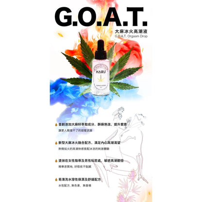 HARU G.O.A.T. 大麻籽冰火高潮液 30 毫升 高潮興奮液 購買