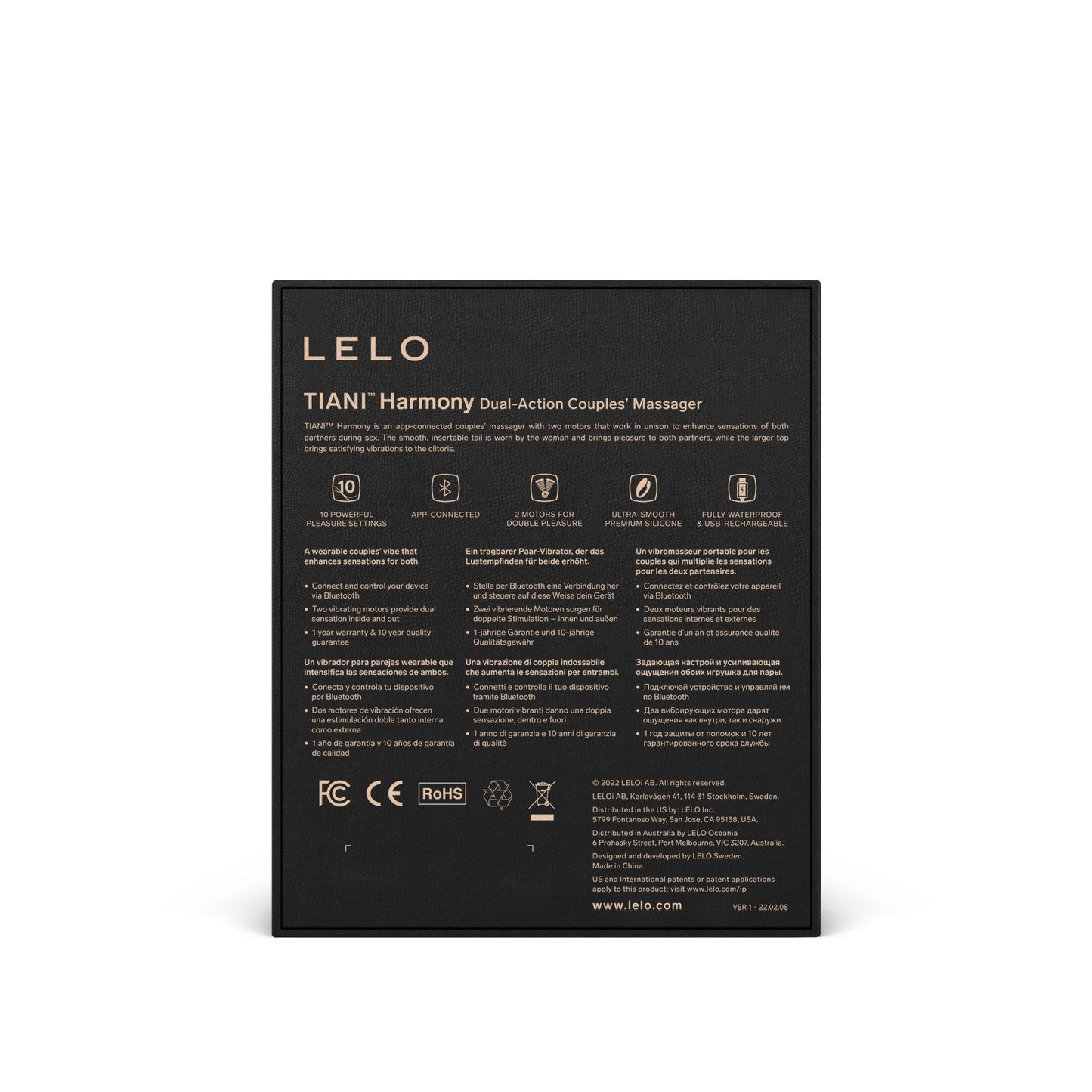 LELO Tiani™ Harmony 雙動式情侶共震智能手機遙控震蛋 U 型震動器 購買