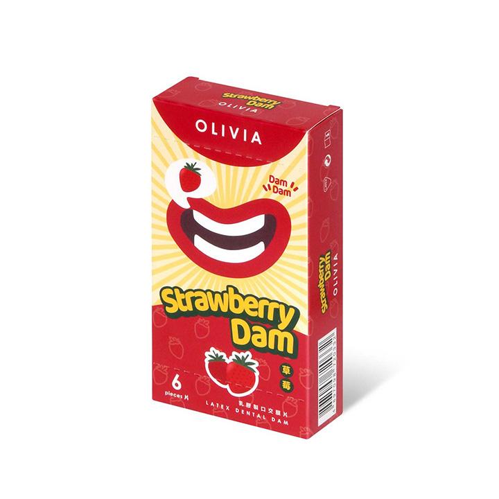 OLIVIA 草莓香味口交膜片 6 片裝 指險套及口交膜 購買