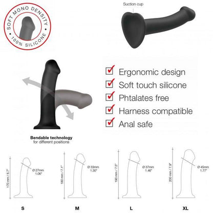 STRAP-ON-ME Mono density 吸盤式假陽具 水泥灰 假陽具 購買