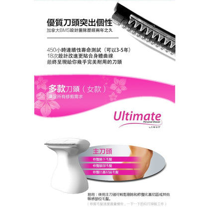 SWAN Ultimate Personal Shaver 女士專用電動私密處剃毛套裝 毛髮護理 購買