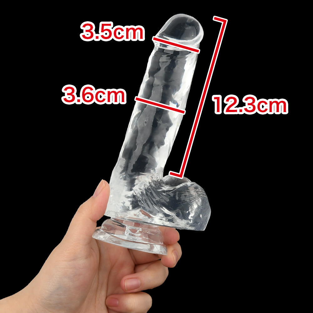 PPP 【純日本製】Punitto Real Dildo 新彈力仿真純透明假陽具 12 cm 假陽具 購買