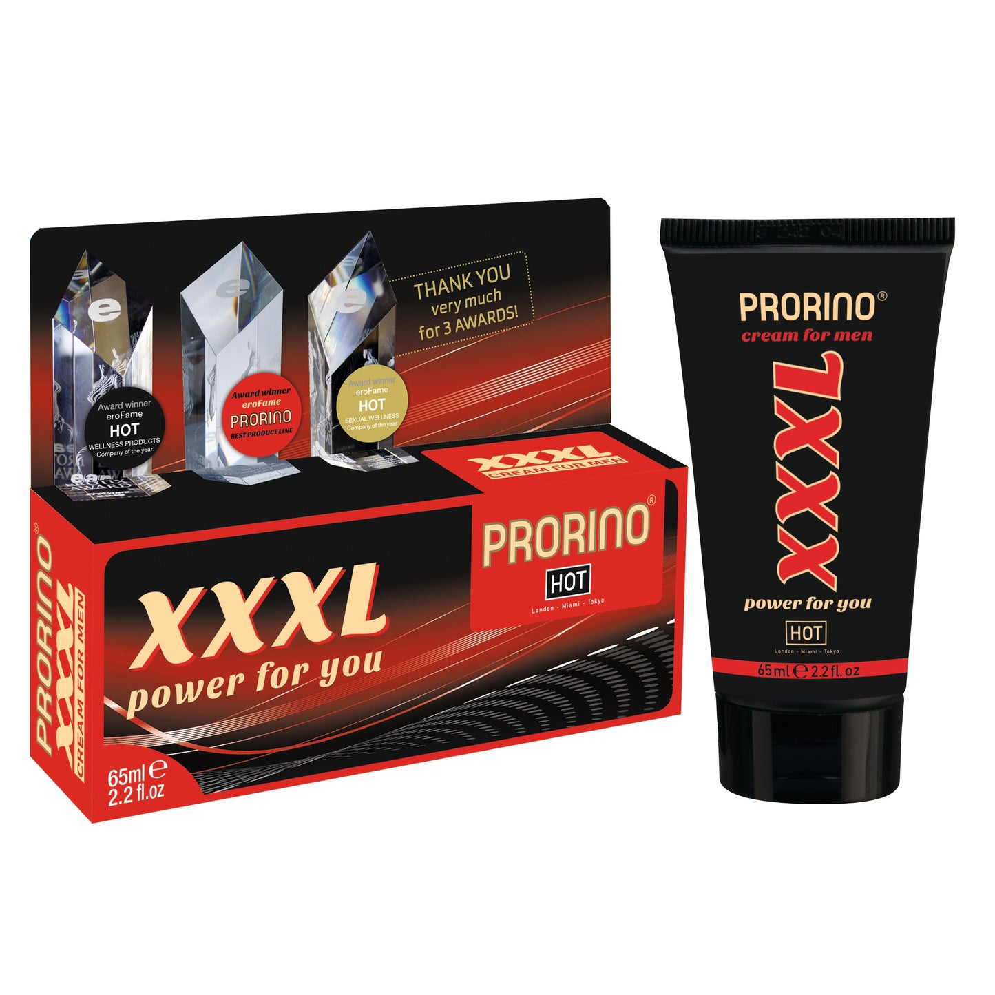 PRORINO XXXL Cream 男士增強效力快感膏 65 毫升 X 3 件 優惠套裝 購買