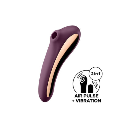 SATISFYER Dual Kiss 雙頭吸啜震動按摩棒 陰蒂吸啜器 酒紅色 購買