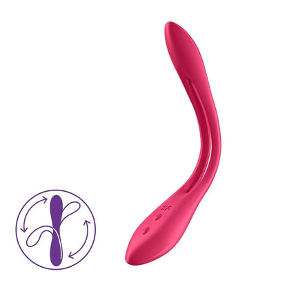 SATISFYER Elastic Joy 靈活樂趣多功能情侶按摩棒 共震按摩器 紅色 購買