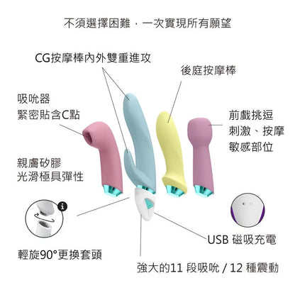 SATISFYER Fabulous Four 精緻情趣吸啜按摩組合套裝 雙頭按摩器 購買