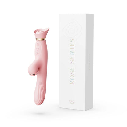 ZALO Rose Rabbit Vibrator 暖感吸啜雙頭按摩棒 雙頭按摩棒 購買