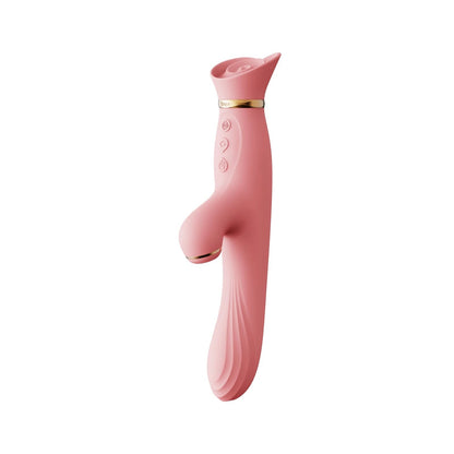 ZALO Rose Rabbit Vibrator 暖感吸啜雙頭按摩棒 雙頭按摩棒 粉紅色 購買
